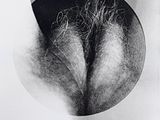 an image of a black and white photo of a woman ' s butt