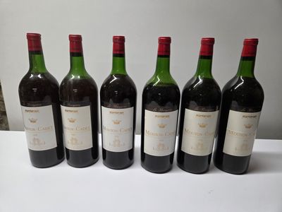 BORDEAUX ROUGE, 6 MAGNUMS , MOUTON-CADET 1970, vendus en l'é…