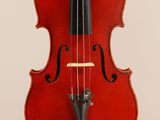 gros plan d'un violon sur fond blanc
