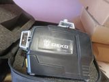 a black case with a camera in it sitting on a table