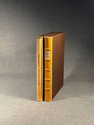 a brown book that is sitting on a table