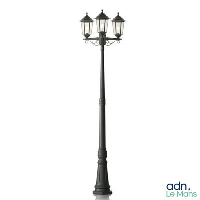 a close up of a street light on a white background