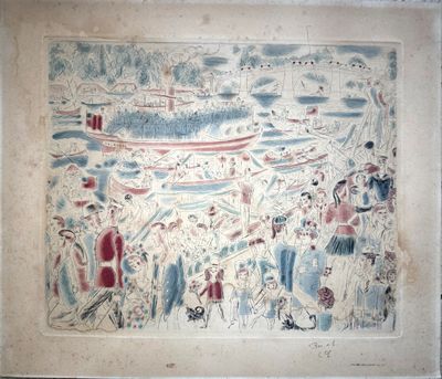 an image of a picture of a painting on a wall in a room