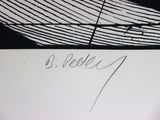 a black and white drawing of a plane on a sheet of paper