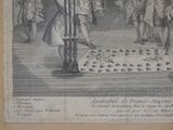 a drawing of a man playing a game of checkers