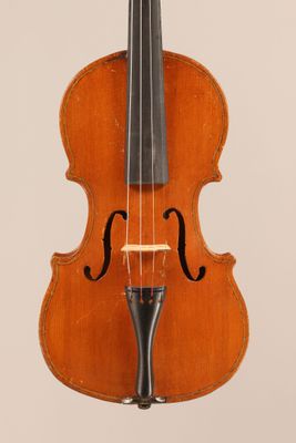 an old violin with a bow on a white background
