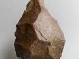 an image of a large rock on a clear stand