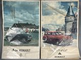 deux photos de voitures anciennes accrochées au mur