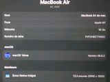 the screen of a laptop with the macbook air menu on it