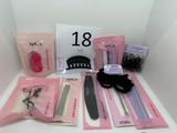 a picture of the contents of a manicure kit on a table