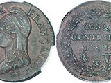 a close up of a coin with a woman ' s head on it