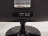 a close up of a computer monitor with a barcode on it