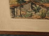 a picture of a picture of a house in the woods