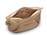 an image of a large beige bag with a handle on it