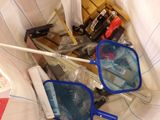 a bag full of items that are sitting on the floor
