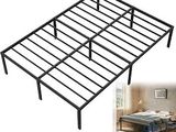 structure de lit à plate-forme en métal avec lattes métalliques et support de matelas