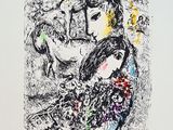 an image of a black and white drawing of a woman and a horse