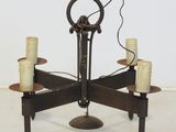 a candle holder that has candles on it