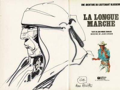 dessin représentant un homme coiffé d'un chapeau de cow-boy et tenant une guitare