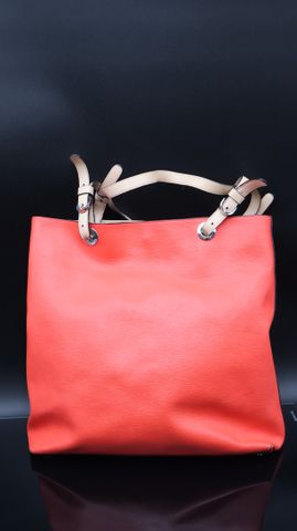 KESSLORD - Sac en cuir rouge orangé. Usures sur les anses et les ...