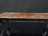 an image of a coffee table made out of wood and metal