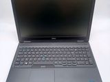 the dell laptop is open and ready to be used