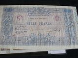 an old french bank note with a picture of a woman on it