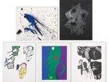 quatre impressions différentes représentant divers types d'œuvres d'art sur un fond blanc