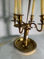 Lampe Bouillotte en laiton et abat jour bordeaux. (photo 3)