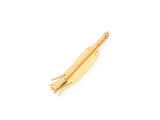 an image of a gold plated hair clip on a white background
