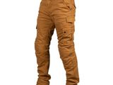 une photo d'un pantalon cargo marron sur fond blanc