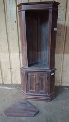Bibliothèque d'angle 2 étagères et 2 portes , en bois, dimen…