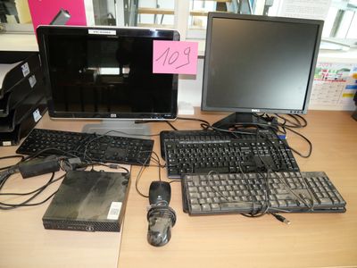 une mini UC DELL CORE i5, 9th Gen, deux écrans DELL ancien m…