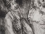 an image of a black and white drawing of a man and a woman