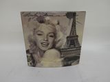 the marilyn monroe album is on display on a white surface