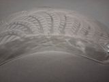 a clear piece of plastic with a design on it