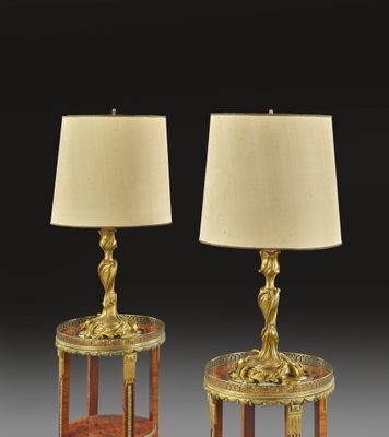 paire de lampes de table de style gilet de l'époque Empire français