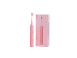 a pink toothbrush sitting in front of a pink box