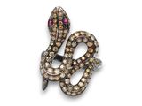une broche en forme de serpent en diamants et en or, signée Van Cleef