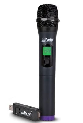 a microphone with a usb drive attached to it