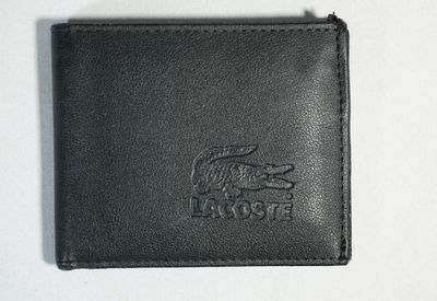 LACOSTE Portefeuille en cuir noir