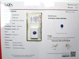 un certificat orné d'un losange bleu, exposé