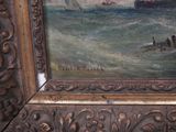 a picture of a painting of a ship in the water