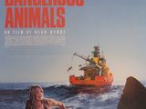 the movie poster for dangerous animals starring a woman in the water