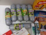 a lot of dog products that are on the counter