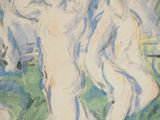 an image of a painting of three nudes in a field