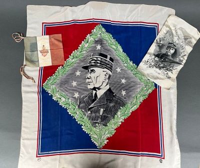 une image représentant un drapeau sur lequel figure l'effigie d'un soldat