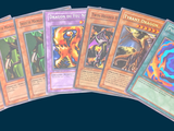 a lot of cards that are on a blue background