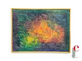 a picture of a painting of a flower in the grass