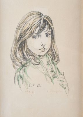 dessin représentant une jeune fille aux cheveux longs, vêtue d'un t-shirt vert